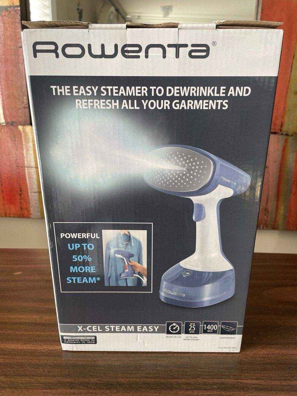 NWT Rowenta X-Cel Steam Easy Handheld Garment Steamer 1400W 15sec 150mL Corded